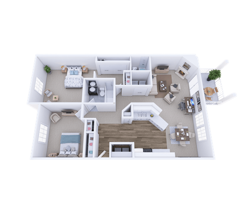 bedroom floor plan an in 3d